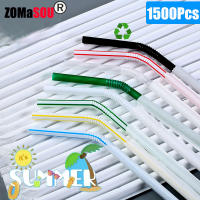 Cucharas De Bebida Negras 50-1500Pcs Plástico Y Papel Flexible Individual Para Fiesta Y Cocina Rietjes - details 0