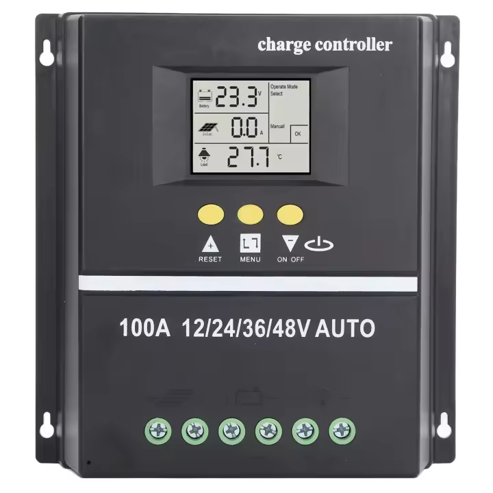 Controlador Solar Regulador De Placa Solar Con Pantalla LCD Iluminada 7 Modos Adaptativo Para Sistema De Luz 12V 24V 36V 48V - 1