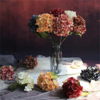 Ramo De Flores Artificiales De Algodón Para Boda Decoración De Vaso De Hydrangea De Otoño Para Hogar Navidad Decoración De Casamiento - details 0