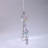 Cadena De Teléfono Azul Y2K Con Encanto De Mariposa Y Estrella Lanyard De Llave INS Decoración De Bolsa Y Cámara Antipérdida - details 1