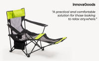 InnovaGoods® Silla para Camping 3 en 1 Multifunción, Tumbonas jardin exterior con Portavasos, Bolsillos y Bolsa de transporte, tumbona plegable ideal para playa, camping, Silla transpirable y lavable. - details 3