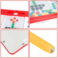 Tablero De Dibujo Magnético Para Niños Juguete Educativo Con Cuentas Magnéticas Coloridas Entrenamiento De Motricidad Finas Juego De Rompecabezas Para Educar a Niños Entre 3-6 Años - details 6