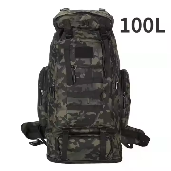 Mochila Táctica De Escalada 80L/100L Para Montañismo Senderismo Camping Viajes Unisex Colores Variados Con Cubierta De Lluvia - 1