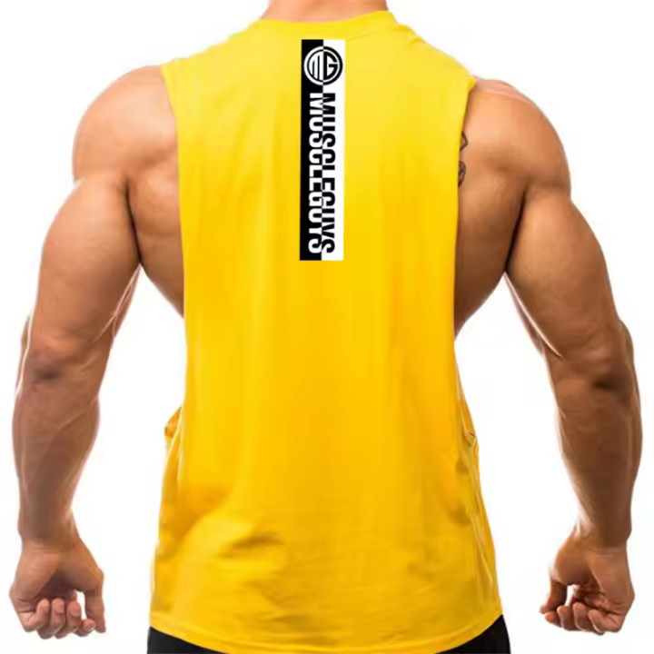 Gym Bodybuilding Workout Tank Top Male Cotton Breathable Sleeveless Slim Shirt Men Fitness Vest Summer Casual Fashion Tanktop - 1