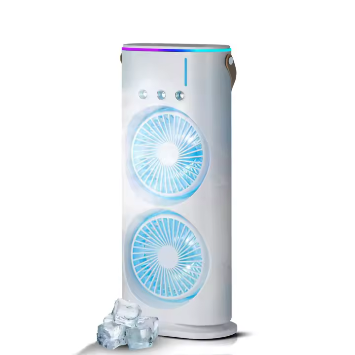 Ventilador Torre Almalux® Aqua con Nebulización – Aire Acondicionado Portátil, Enfriador Evaporativo Recargable por USB - 1