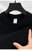 Camiseta De Algodón 100% Para Hombre Manga Corta Cuello Redondo Casual De Verano Tallas Grandes Color Sólido Transpirable Top Para Mujer - details 32