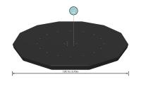 Cobertor Solar Lona Superior BESTWAY para Piscina Desmontable de varias medidas y modelos: rectangular, ovalado y circular de fácil instalación sobre el borde de la piscina. La lona evita que el agua se ensucie y lo calienta, en cierta medida. - details 15