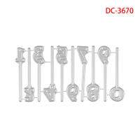 Cortadores De Metal Para Scrapbooking Alfabeto Inglés Números Arábigos Notas Musicales Y Cerveza Decorativos Para Manualidades - details 36
