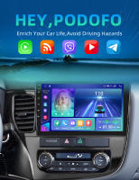 Podofo Radio de coche Android 2 Din para Mitsubishi Outlander 2016 Carplay 8+128GB AI Voice WIFI+4G DSP GPS Navegación Multimedia Reproductor de Video - details 0