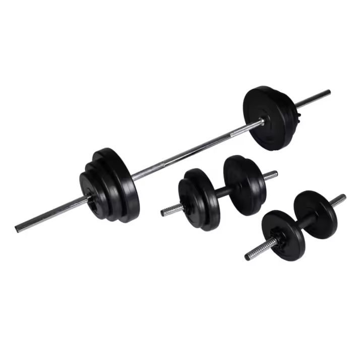 Juego de barras + 2 mancuernas 30,5kg - 1