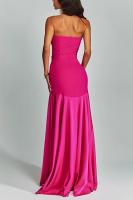 Vestido Largo Elegante De Noche Para Mujer Sin Hombros Con Cintura Alta Y Ajustado Vestido Formal Para Fiesta Y Banquete - details 11
