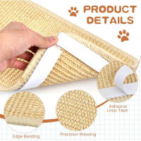 Alfombra De Rasguño Para Gatos Naturales De Sisal Protectora Para Sofás Y Carpetas Matriz Horizontal De Rasguño Para Piso - details 5