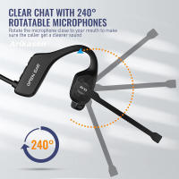 Auriculares Bluetooth Inalámbricos De Peso Ligero Para Camión Oficina Call Center Con Micrófono De Cancelación De Ruido Y Auriculares Abiertos - details 5