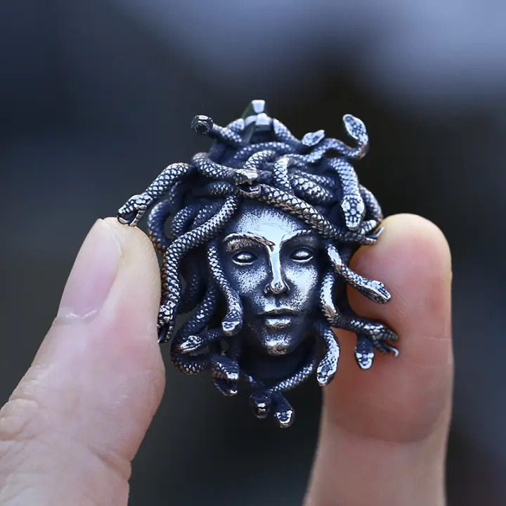 Cuello Con Colgante De Medusa Para Hombre Acero Inoxidable 316L Estilo Vintage Serpiente Accesorios De Animal Regalo Para Fiesta - 1