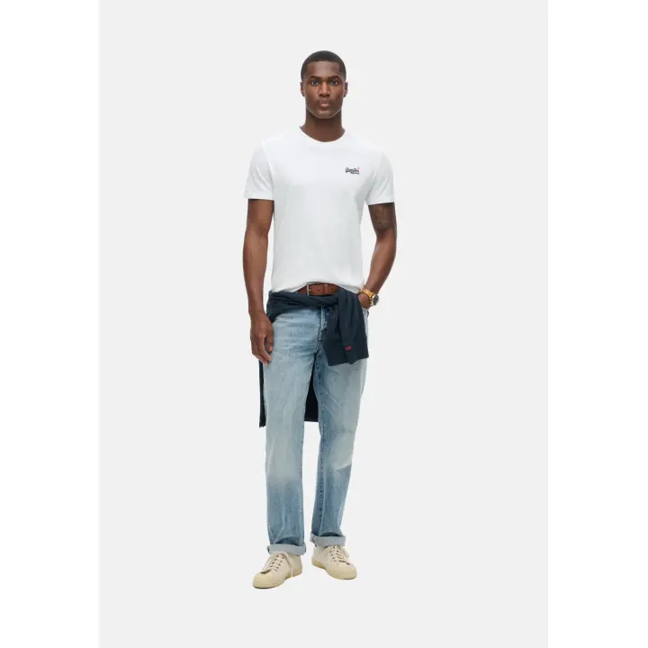 Superdry - Essential M1012078A_01C - Camiseta De Manga Corta 100% Algodón Con Logo Bordado En Contraste - Hombre - 1