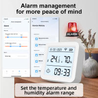 Sensor De Temperatura Y Humedad Inteligente WIFI Tuya Con Luz Trasera Soporte Alexa Google Assistant Para Vida Smart Life - details 7