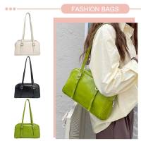 Bolso De Hombro Para Mujer Vintage Gran Capacidad Textura De Moda Bolso De Viaje Corto Chic Bolso Hobo Diseñador Bolso Solidario De Brazo - details 10