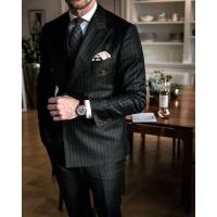 Traje De Lujo Para Hombre Negro Con Botones Dobles Y Cuello En Pico Regular 2 Piezas Chaqueta Y Pantalones Elegante Ropa Masculina Terno - details 2