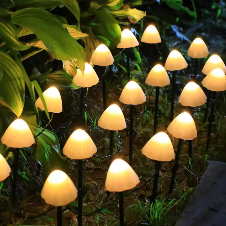 Luces De Hongo Solar LED 10 Para Exterior Impermeables Decorativas Para Jardín Patio Navidad Adorno Fuente De Luz LED Autónoma - 1