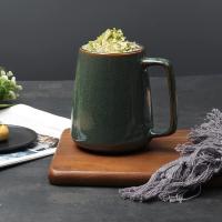 Tazas de café de cerámica grandes de 24 oz/700 ml con mango dorado, taza de té Extra Grande para la Oficina y el hogar, regalo y presente, 700 ml verde - details 1