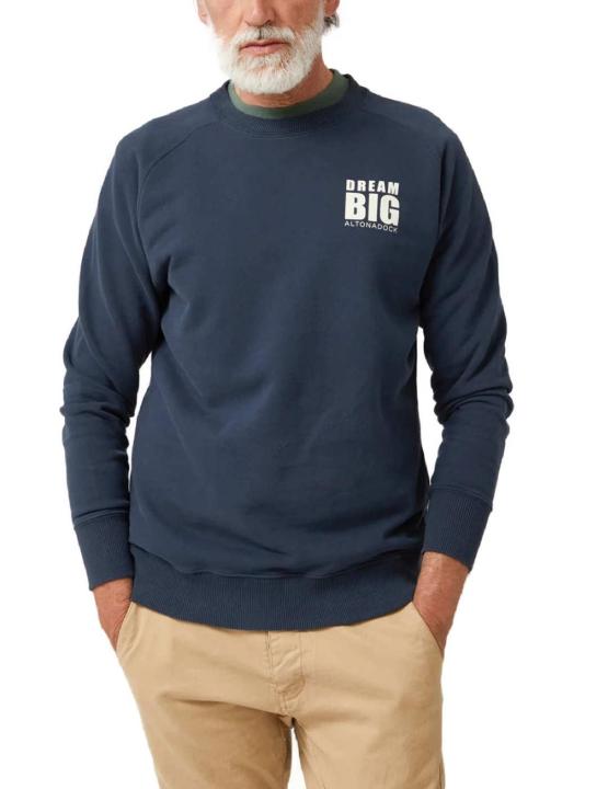 Sudadera Altonadock azul marino estampado espalda de hombre