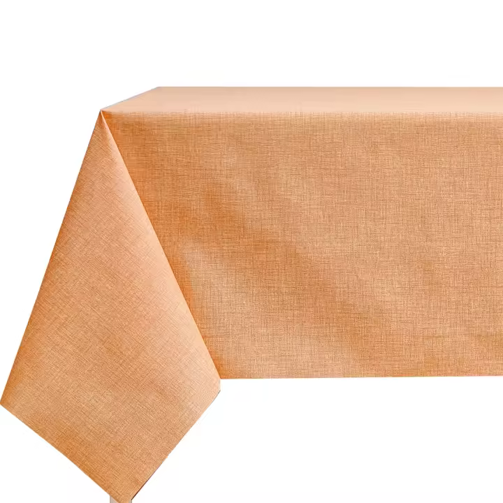Mantel de tela Antimanchas, Liso, Para mesa rectangular,Cocina y Comedor Fácil de limpiar, Lavable, Impermeable, Ideal para el hogar interior , Naranja 210775 - 1