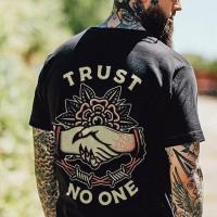 Camiseta Gráfica De Calavera Y Diablos Oscuros Para Hombres Y Mujeres Estilo Punk Retro Casual Bretona Negra Blanca Talla Grande Para Verano - details 18