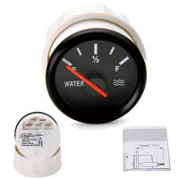 Gauge De Nivel De Agua 0-190 Ohm 52mm Negro Con Retroiluminación Roja Para Tanque De Combustible De Barco Y Coche 12V 24V Indicador De Nivel De Agua - details 5
