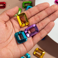 20pcs Cuentas De Acrylico Metálico Para Hacer Pulseras Collares Y Aretes Colorido Ovalado 21x28mm Accesorios De Joyería DIY - details 6