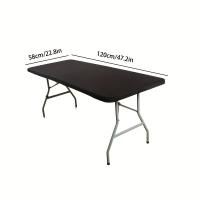 Elegante Fundas Para Mesa Cubierta Impermeable Y Elástica En Poliéster Duradero Hecho a Mano Ideal Para Bodas Banquetes Fiestas Navideñas Color Sólido - details 2