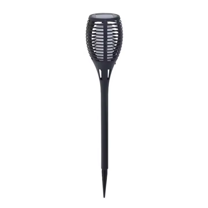 Antorcha de Jardín Progarden Solar Efecto llama Negro Polipropileno Ø 10 x 58 cm - 1