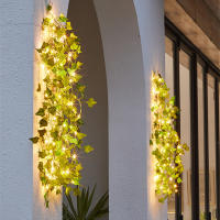 Luces De Vine Artificial Flor Y Hoja Verde Para Adornos Navideños Decoración De Hogar Luz Fairy Piloto Incluido Para Bodas - details 16