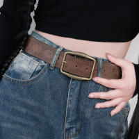 Cinturón American Retro Para Mujer 2024 Nueva Color Marrón Con Versatilidad Coreana Moda Instagram Para Ropa Casual - details 1