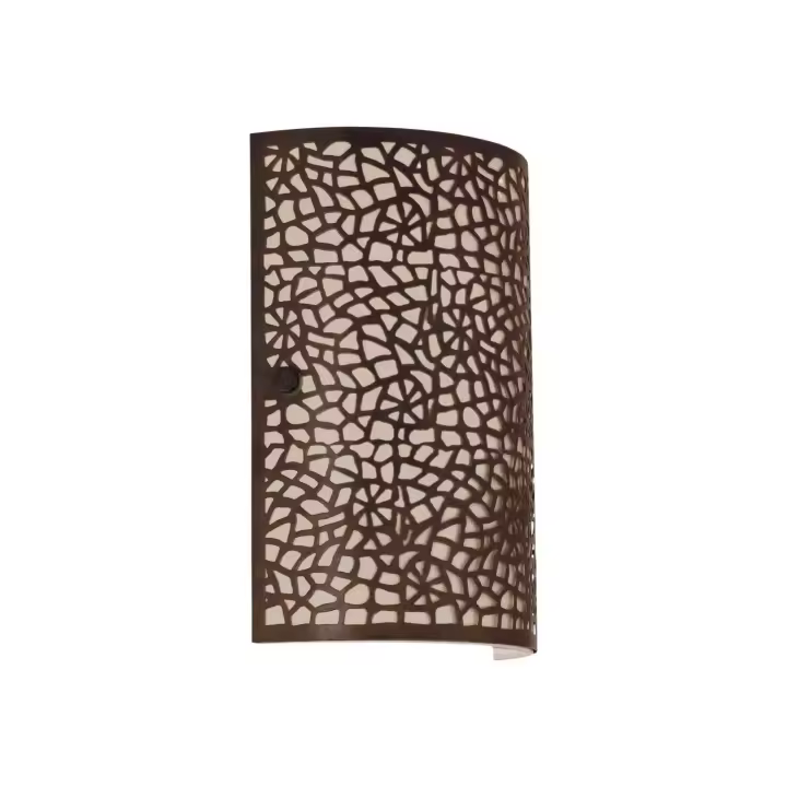 Eglo Aplique de pared acero marrón con vidrio - Almera - 1