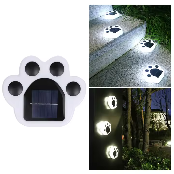 Luces Solares LED Para Exterior Con Diseño De Huella De Animal Decorativa Para Jardín Paseo Terraza Camping Decoración Verano - 1
