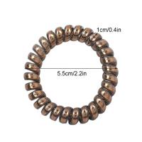 10pcs/Set Scrunchies De Cordón De Teléfono Espiral Cinturones Elásticos Para El Cabello Accesorios Para Mujer Color Metálico - details 4