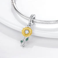 Encanto De Colgante De Árbol De Familia Platinado En Plata Para Pulsera De Bangle Y Collar DIY Regalo Con Doble Vuelo Aéreo - details 7