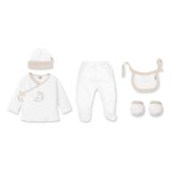 SET NACIMIENTO 0-6 MESES MODELO DINOSAURIO BAMBU  GRIS / BEIGE  DE INTERBABY - details 0