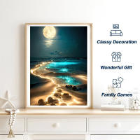 Rompecabezas De Madera Irregular De Luna En La Playa Para Adultos Regalos De Cumpleaños Y Navidad Juego De Rompecabezas Estilo Jigsaw Sin Edad Recomendada - details 5