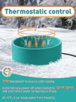 Cuenco heated grande del agua 3.2L para al aire libre, cuenco termostático del animal doméstico de la calefacción del control 30W con los 6.6ft - details 1