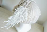 Clip De Pelo Con Alas De Angel Feathers Accesorios De Peluquería Lolita Anime Cosplay Negro Y Blanco Para Halloween Uso Unisex - details 16