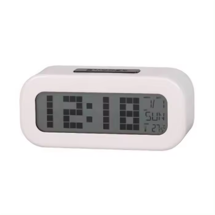 RELOJ DESPERTADOR DAEWOO DCD-24W / FUNCIÓN SNOOZE / ACABADO ALUMINIO / COLOR BLANCO - 1