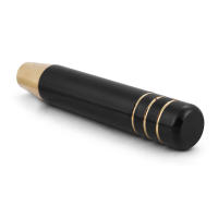 Pomo De Cambio De Marchas Universal De Aleación De Aluminio 18CM Para Coche De Carreras Con Tres Adaptadores Negro Dorado Con Dientes - details 3