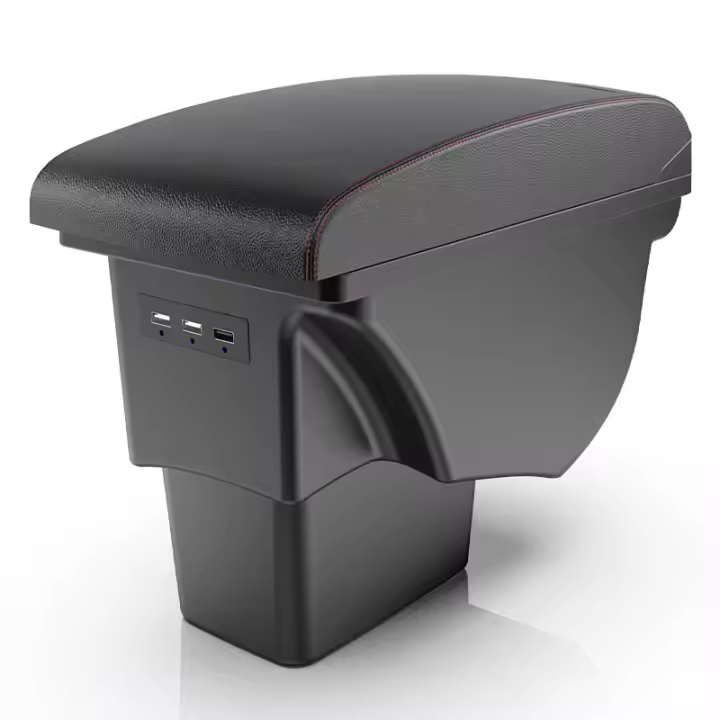 Consola Central Con Reposabrazos Para Kia Soul 2006-2017 Cubierta De Cuero Interior Del Coche USB Piezas De Automóvil - 1
