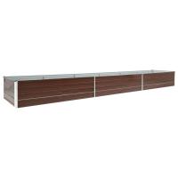 vidaXL Jardinera elevada de acero galvanizado marrón dimensiones 160 x 80 x 77 cm,  240 x 80 x 77 cm,  160 x 40 x 45 cm y mas - details 7
