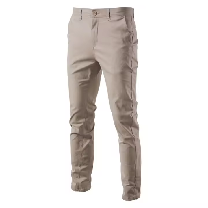 AIOPESON Pantalones Casuales Para Hombre Algodón Slim Fit Color Sólido Calidad Superior Primavera Otoño Estilo Clásico Negocios - 1