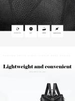 Mochila Vertical de Pu para mujer, bolso cruzado de viaje de gran capacidad, tendencia informal - details 7