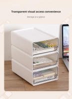 Caja De Almacenamiento Para Escritorio Con Cajones Plegables Plásticos Ecológicos Organizador De Joyería Y Maquillaje a Prueba De Polvo Con Ventana Transparente - details 7