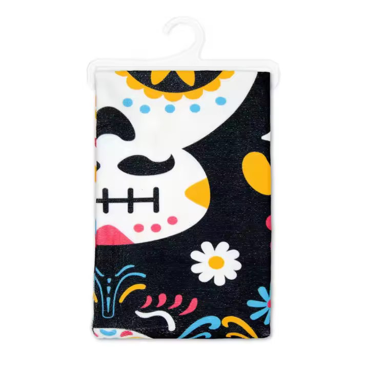 Toalla de Playa Grande,Toalla para gimnasio y piscinas, 100 X 160 cm, 100% Poliéster, Ultra-ligera y Secado rápido, Toalla de Camping con diseño original "Catrinas" - 1
