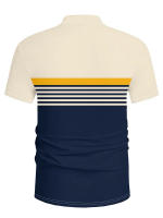 Camisa Polo Casual Para Hombre Con Estampado 3D De Caballo Y Diseño De Bloque De Colores Para Golf Estilo Deportivo Cuello Alto Manga Corta Para Verano - details 5